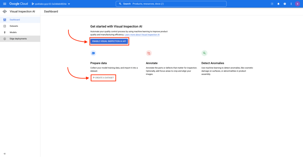 เริ่มต้น Enable API และสร้าง Dataset