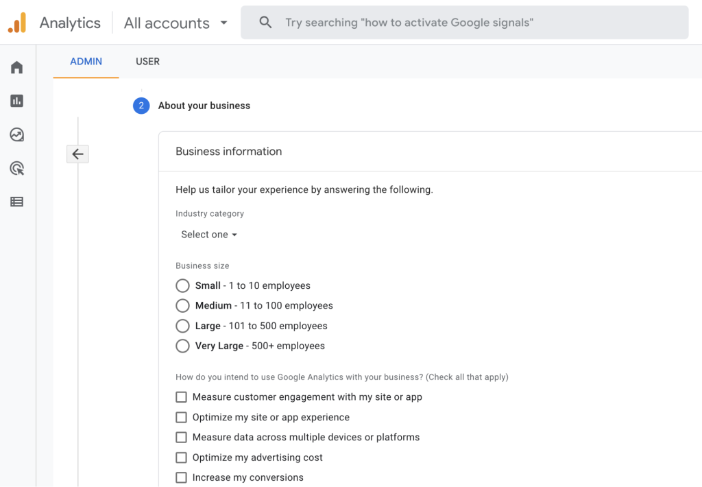 setup google analytics