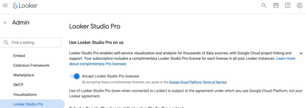 Looker Studio Pro license